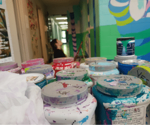 Indoor Mural 07 Painting materials.