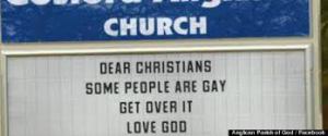 Sign reads: