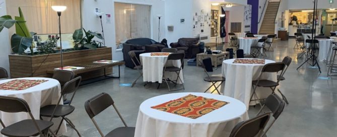 Indoor Courtyard at Phoenix turned into a dining experience for Black History Month