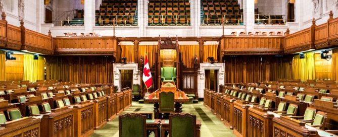Photo of Canada's House of Commons empty
