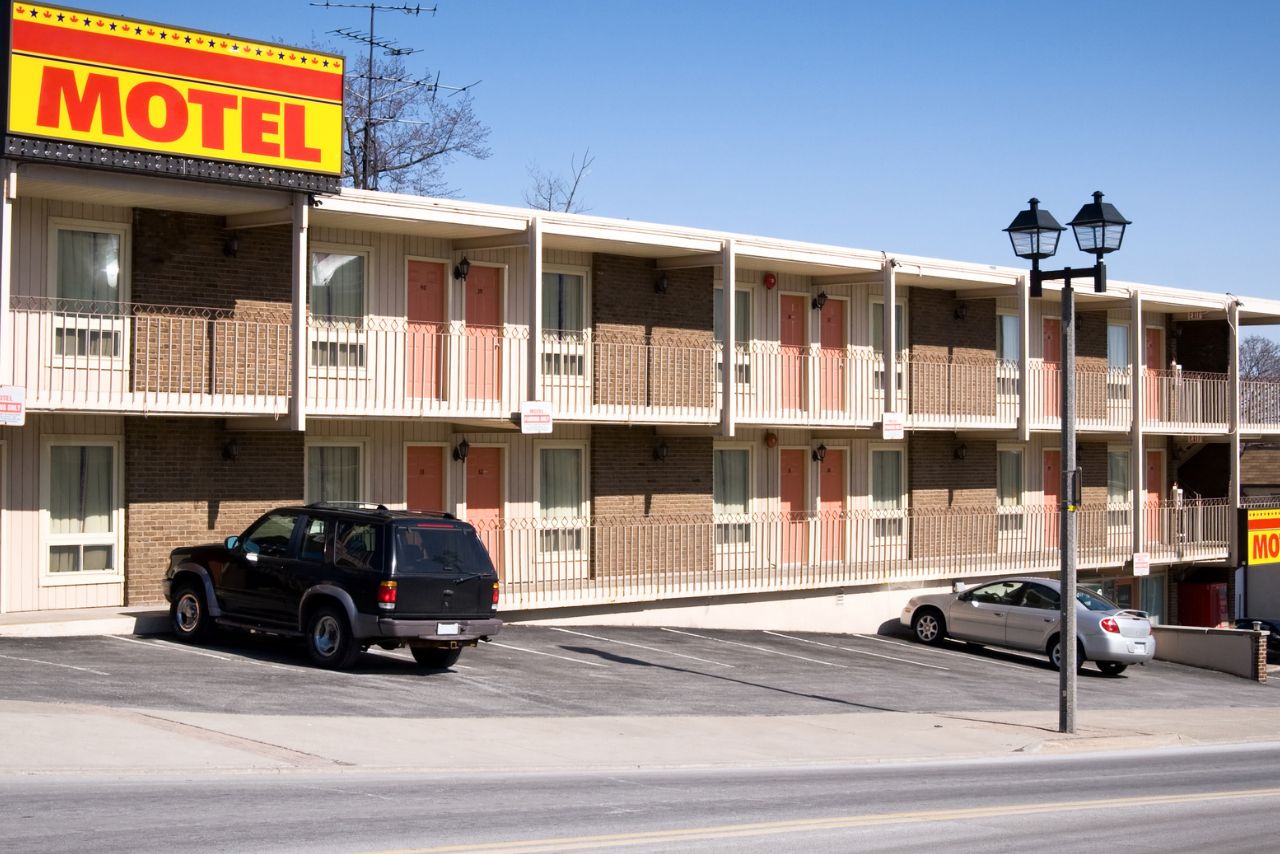 A motel, similar to the one that Eva's Satellite hotel program will be operating out of for the foreseeable future